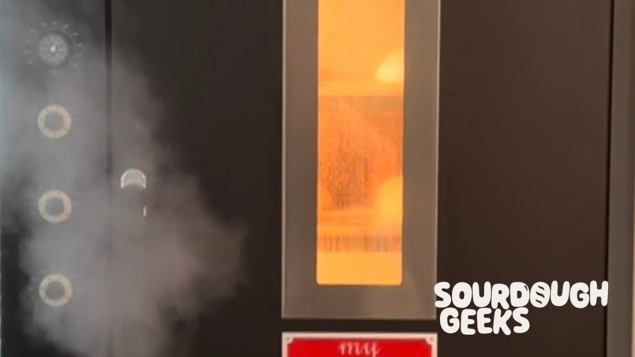 steam releasing from a myforno cottage bakery oven