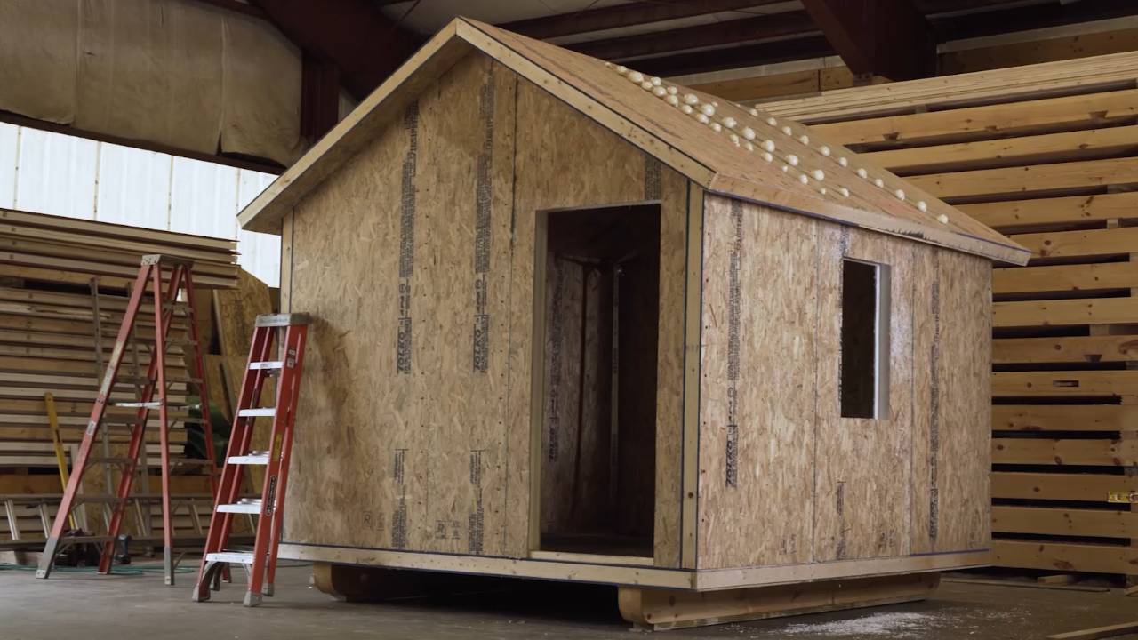 Enclosed Timber Frame structure. 
