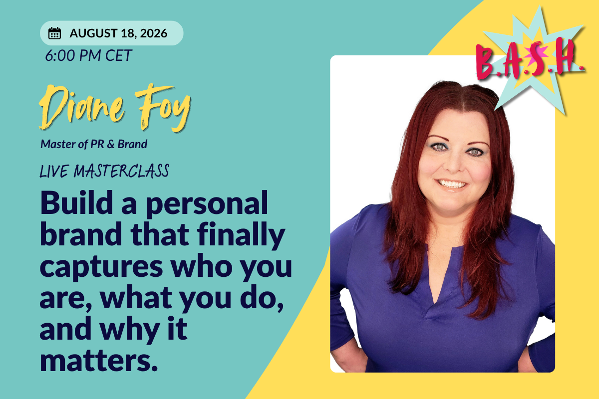 Diane Foy: Build a Personal Brand That Finally Captures Who You Are, What You Do, and Why It Matters, August 18
