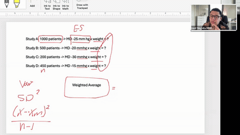 Weighting studies in meta-analysis