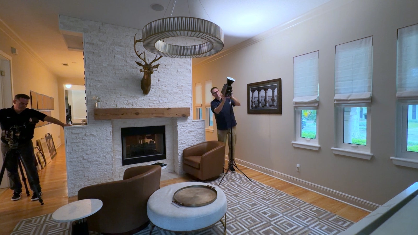 Living room raised evenly with broad interior light