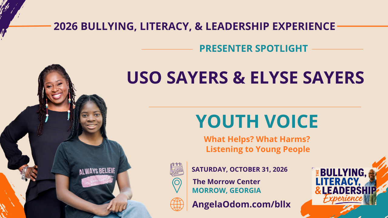 Uso Sayers and Elyse Sayers featured in the BLLX 2026 Youth Voice presenter spotlight