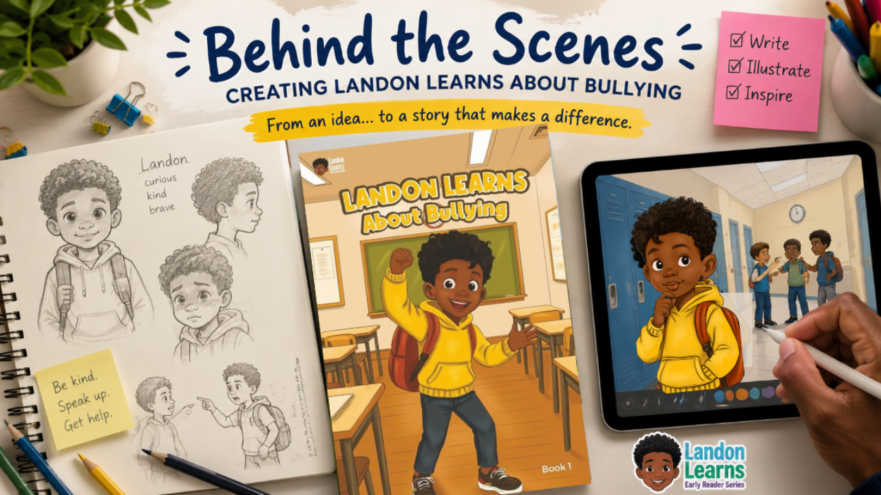 Behind the scenes of creating Landon Learns About Bullying children's book