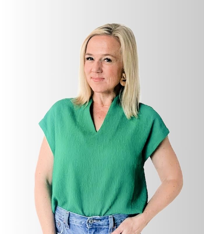 Heather Clayton Staker in a green shirt