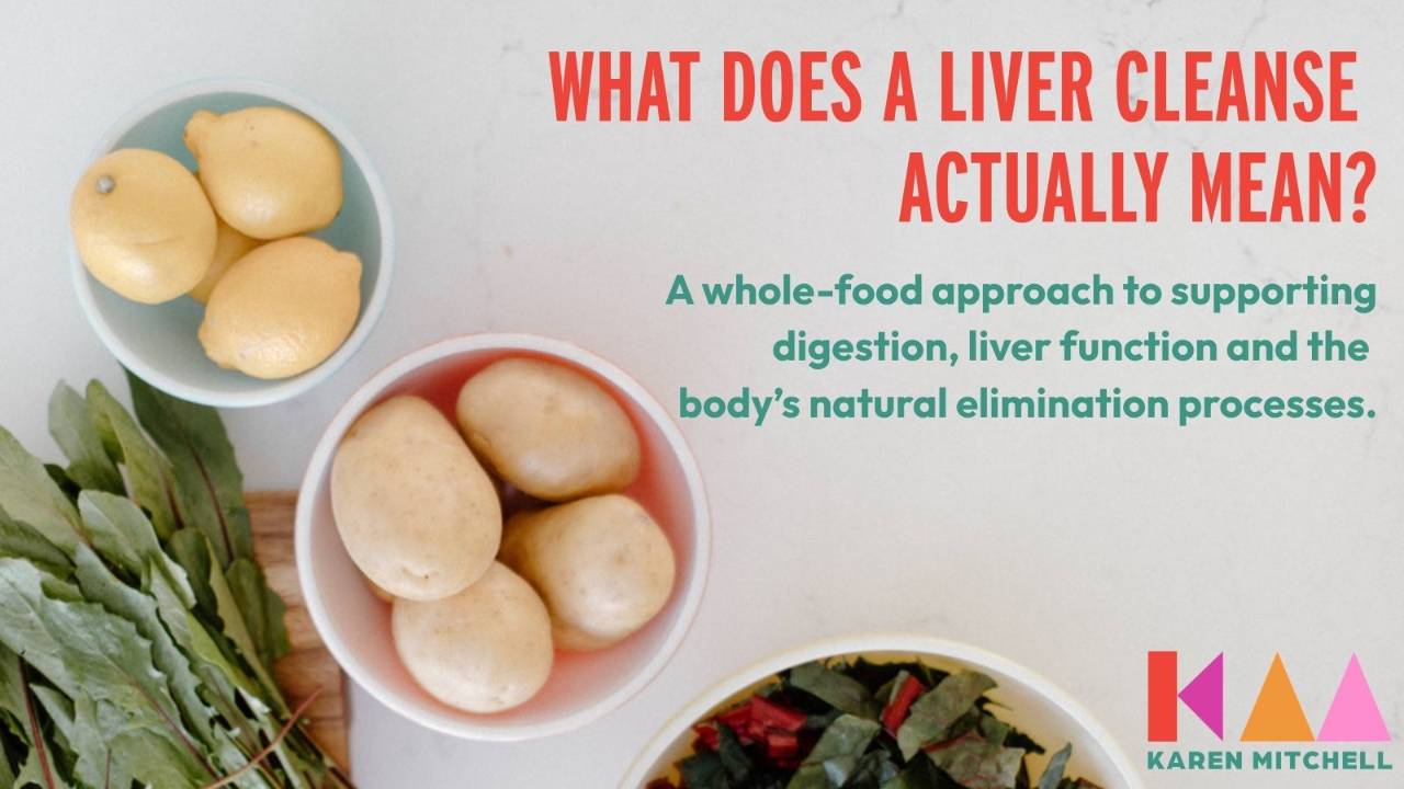 Whole foods used in a liver-support cleanse for women in midlife