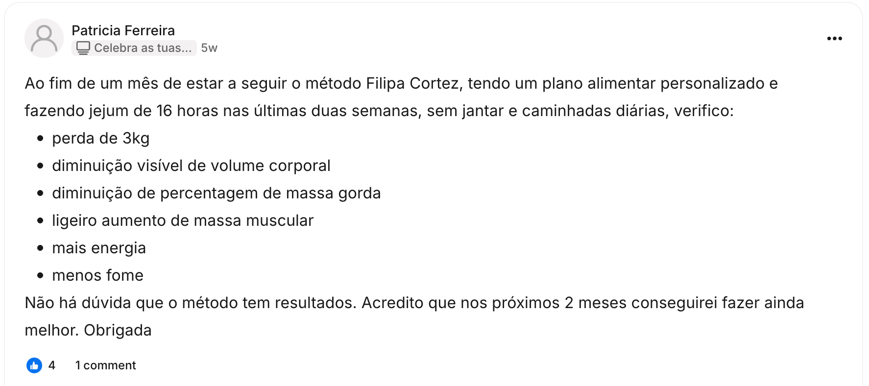 Testemunho real