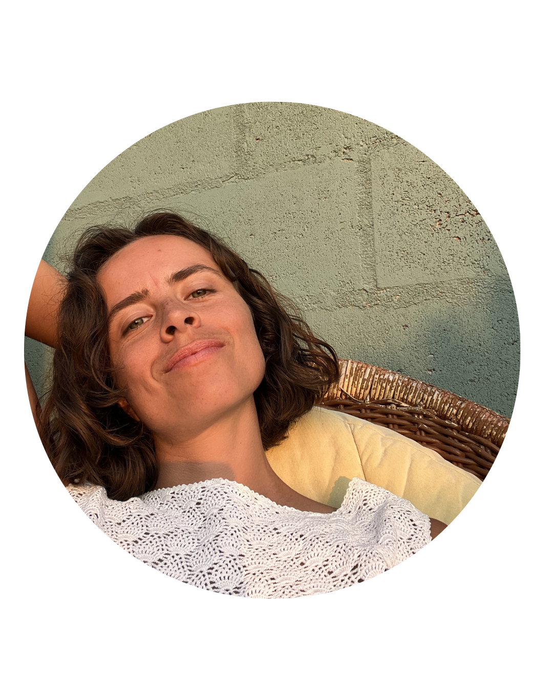 Ellen smiling in warm evening light