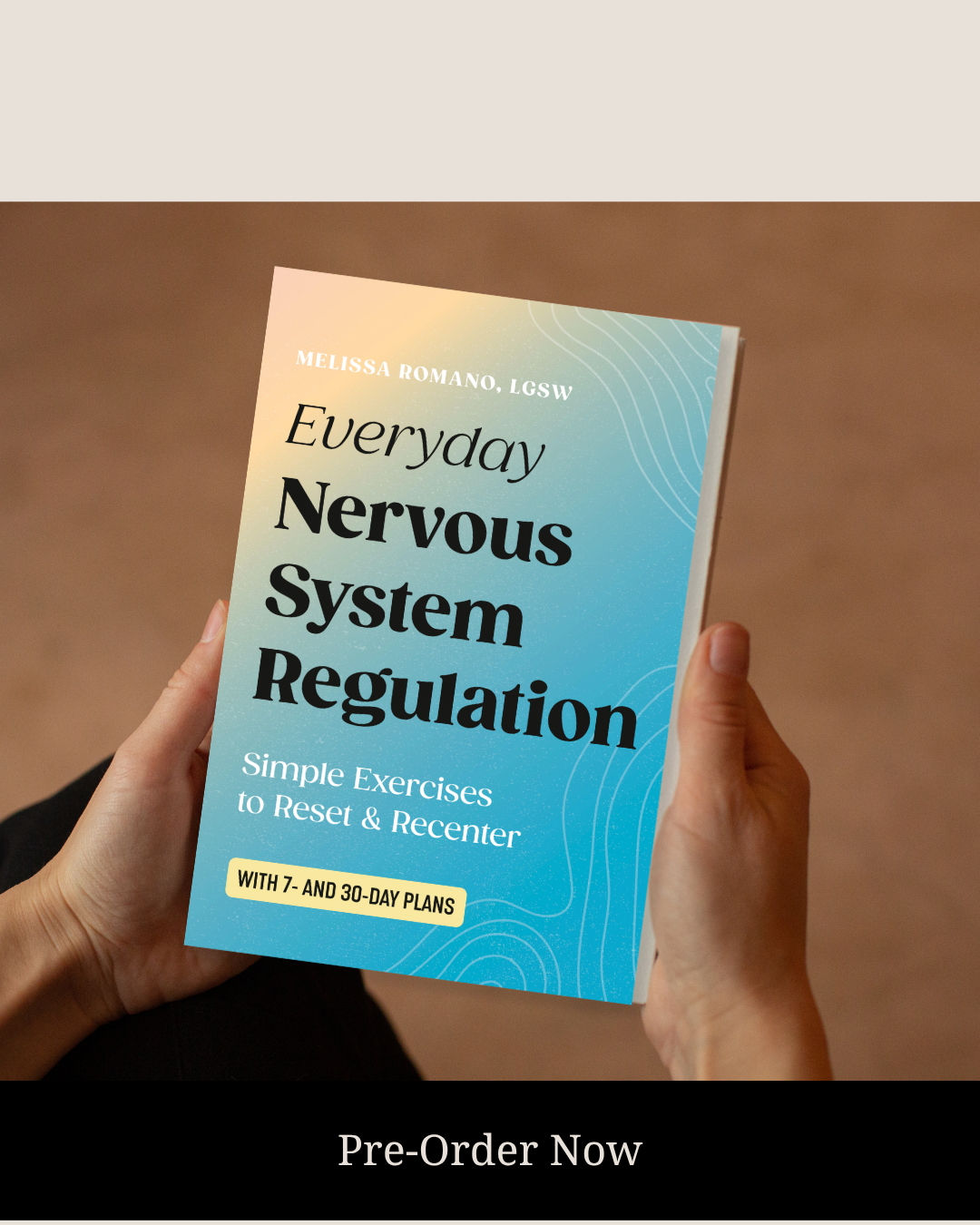 Everyday Nervous System Regulation book cover by Melissa Romano, LGSW