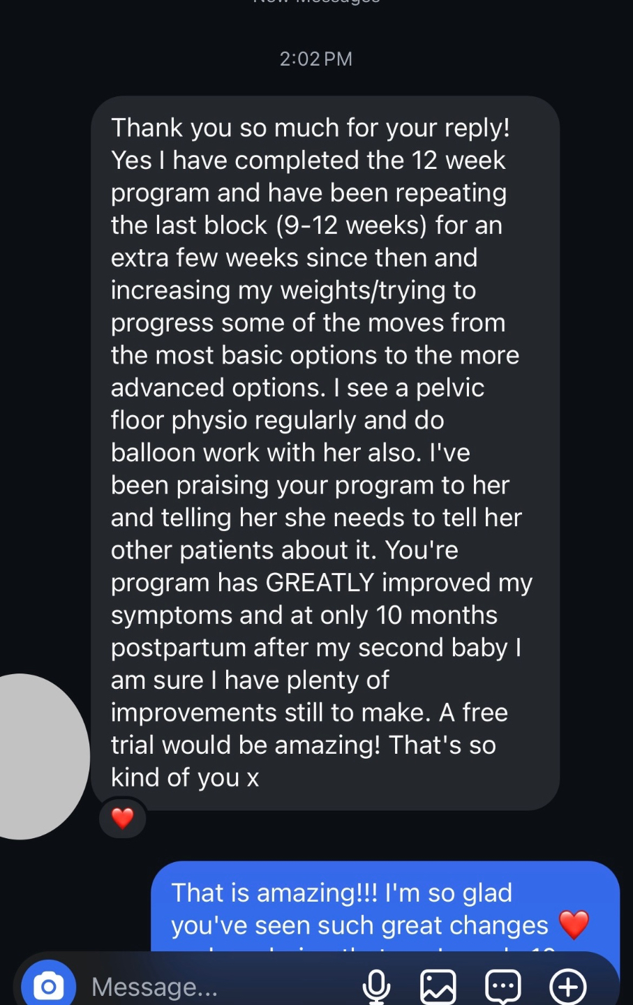 Modern Fit Moms member testimonial 10