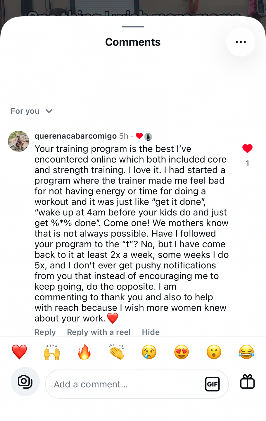 CoreLIFT testimonial