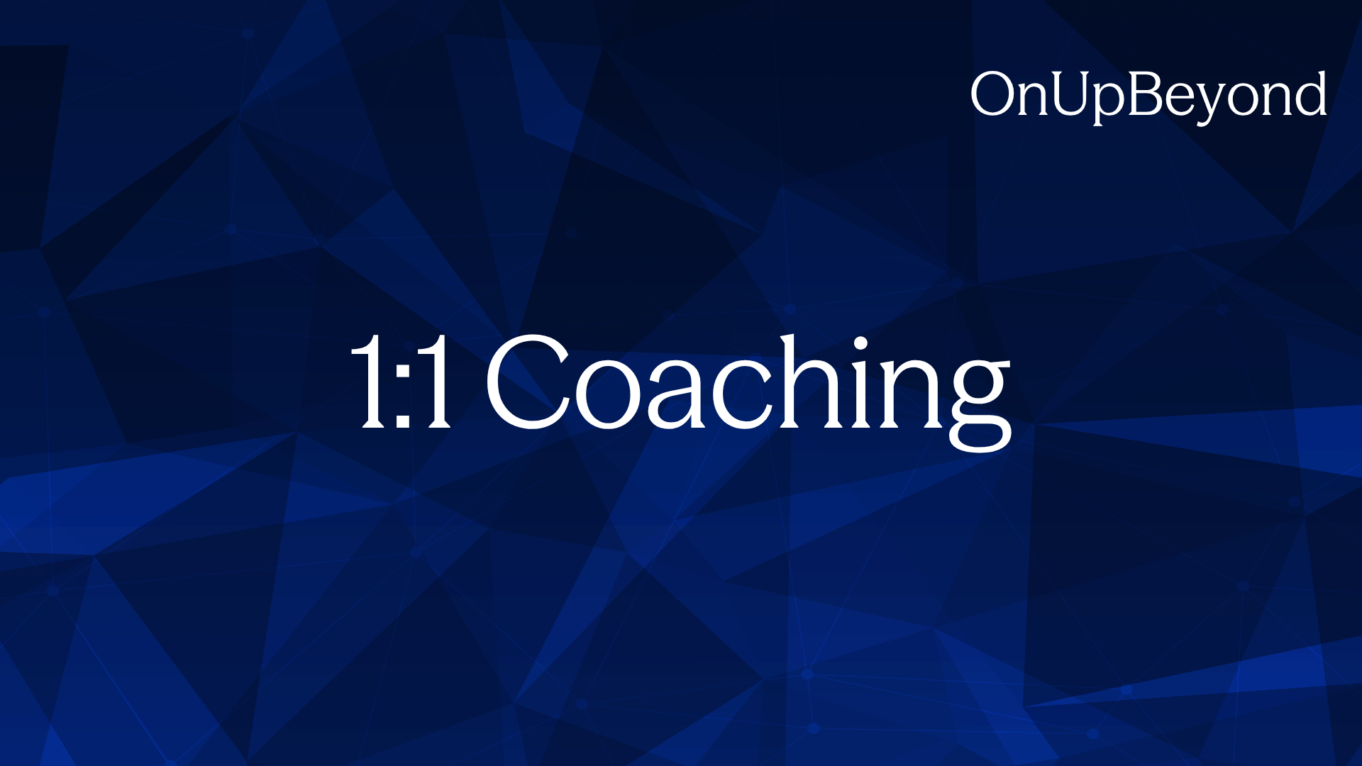 1 on 1 coaching