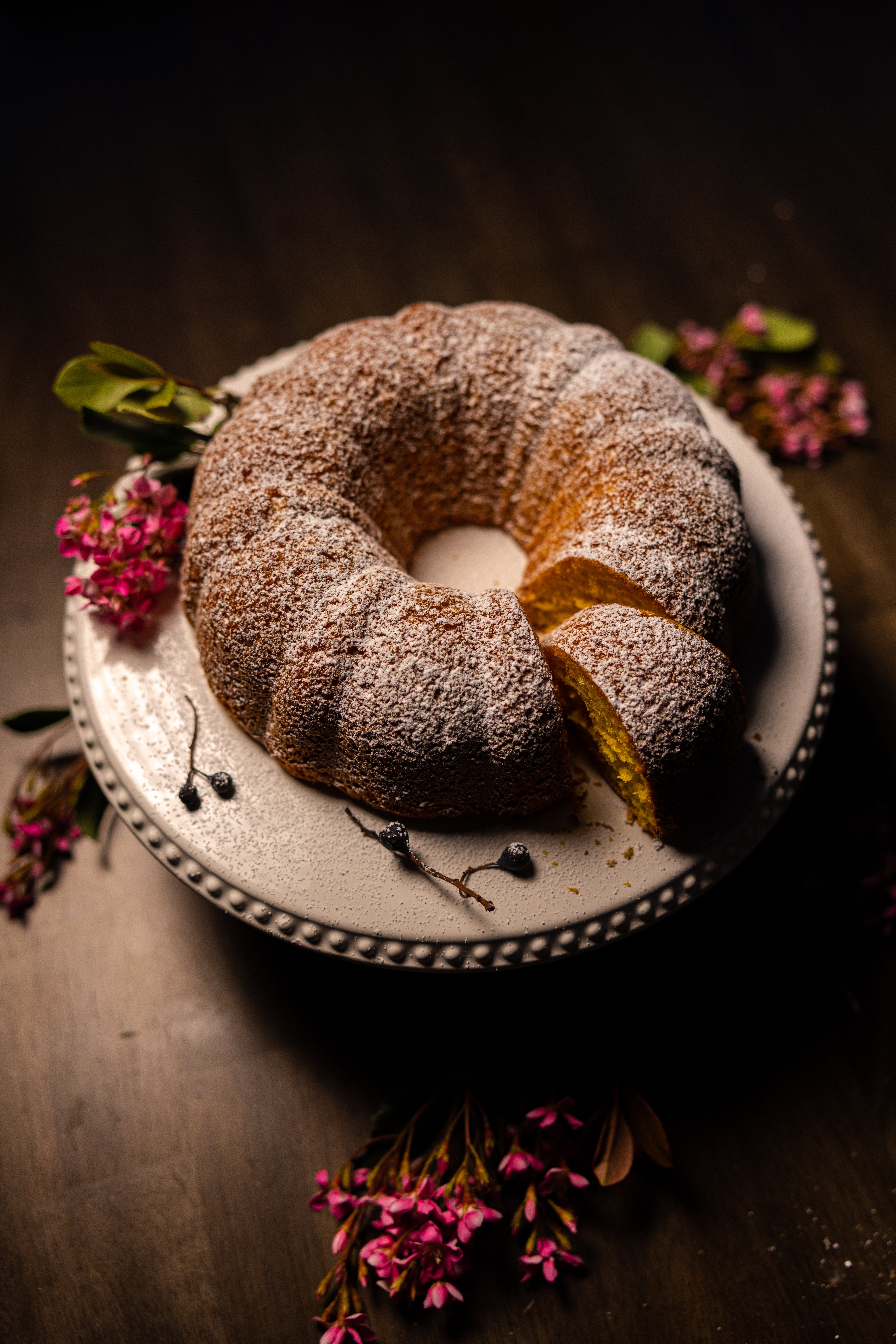 A homemade carrot cake photographed by Olga