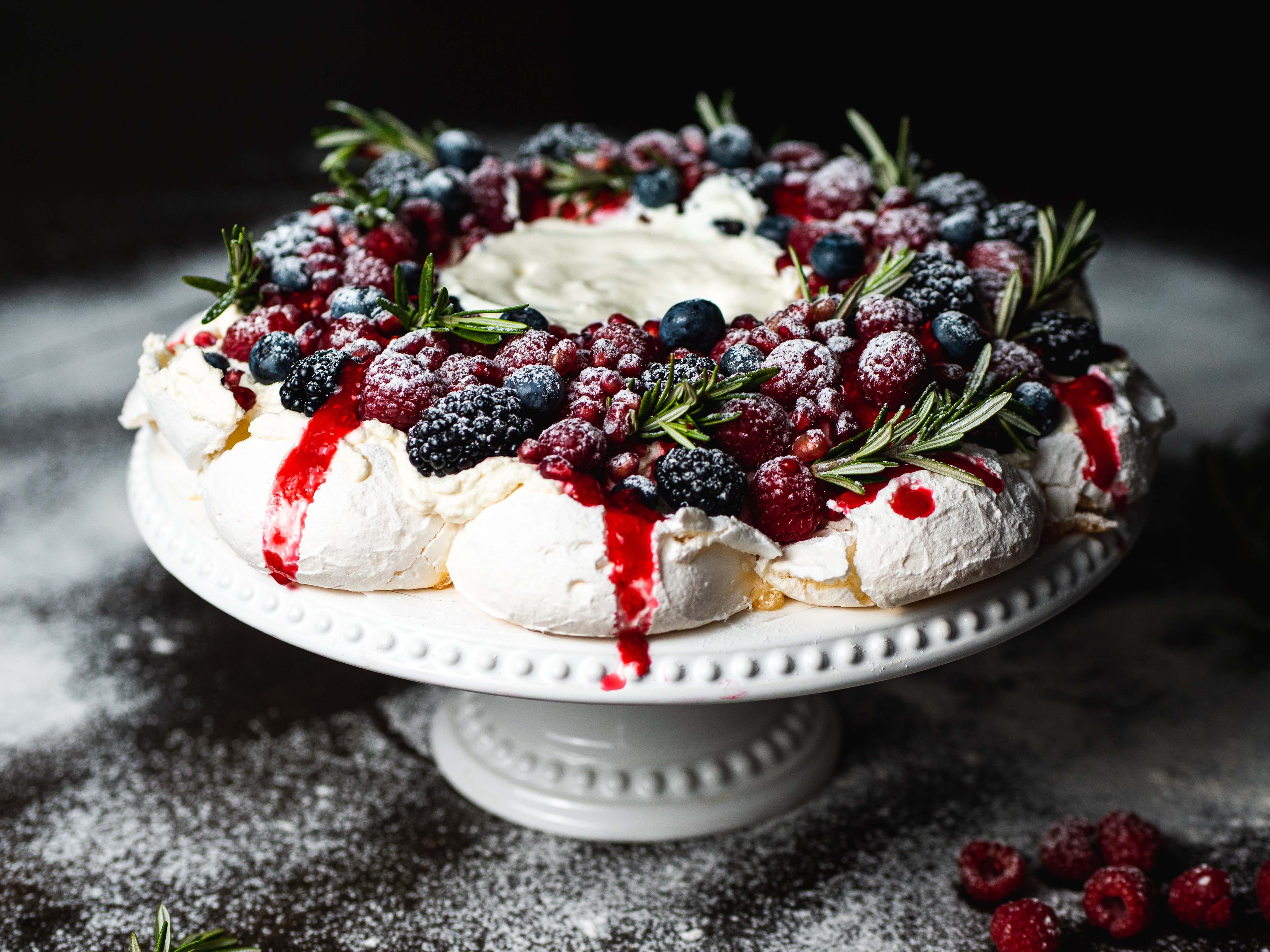 Berry pavlova photographed by Olga