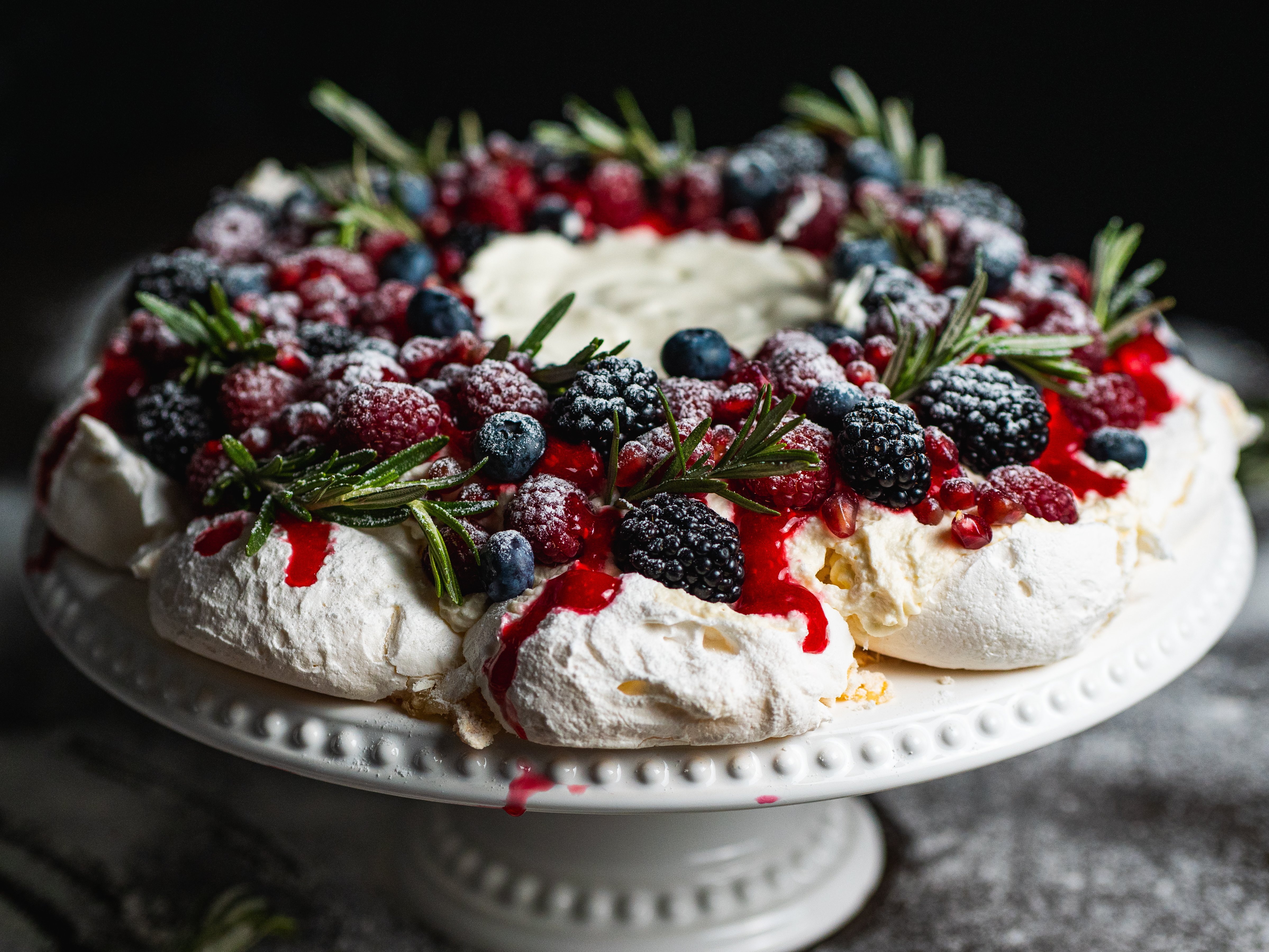 Berry pavlova photographed by Olga