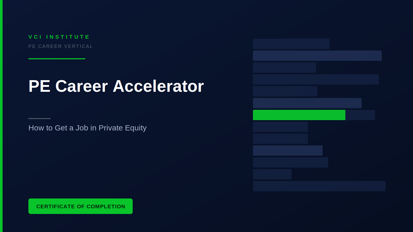 Course cover for the PE Career Accelerator, VCI Institute