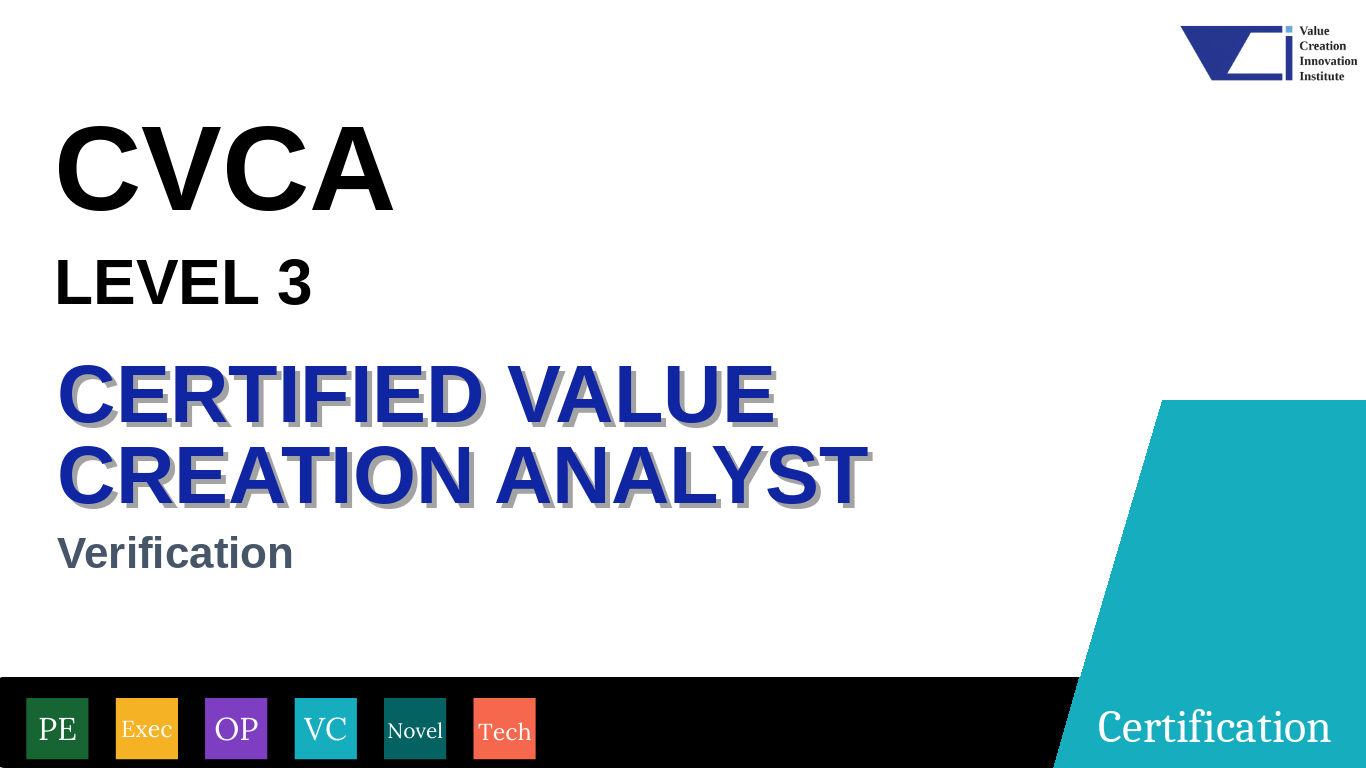 CVCA Level 3 Verification, a VCI Institute certification