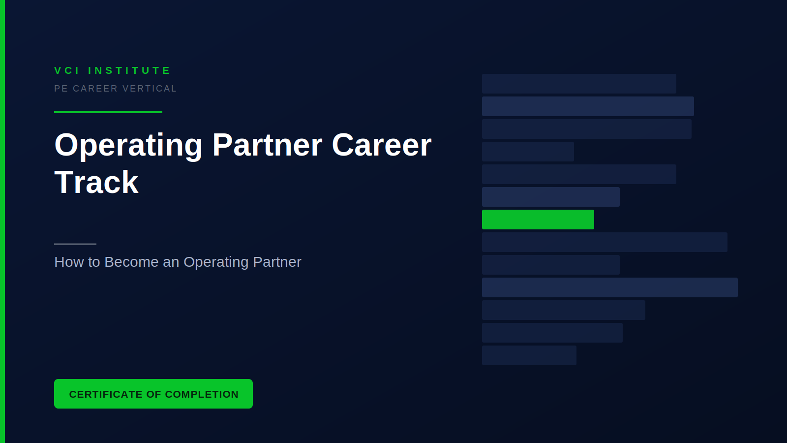 Course cover for the Operating Partner Career Track, VCI Institute