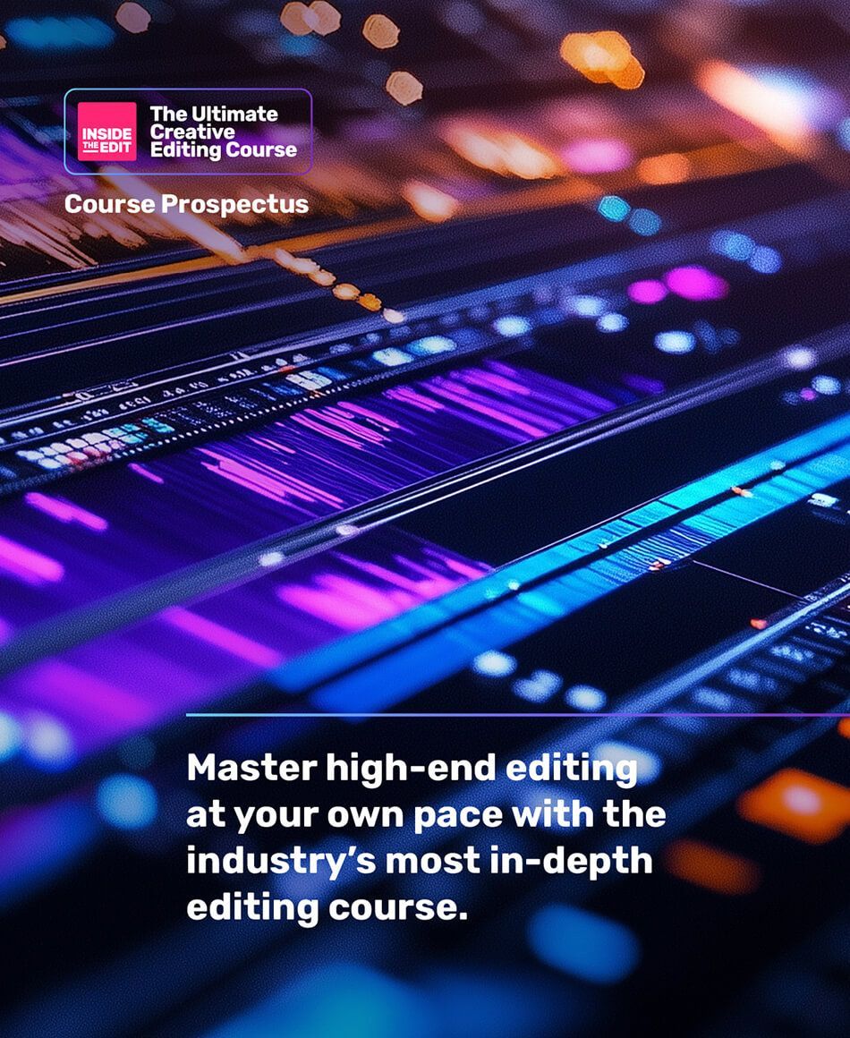 Inside The Edit Creative Editing Course banner with Paddy Bird