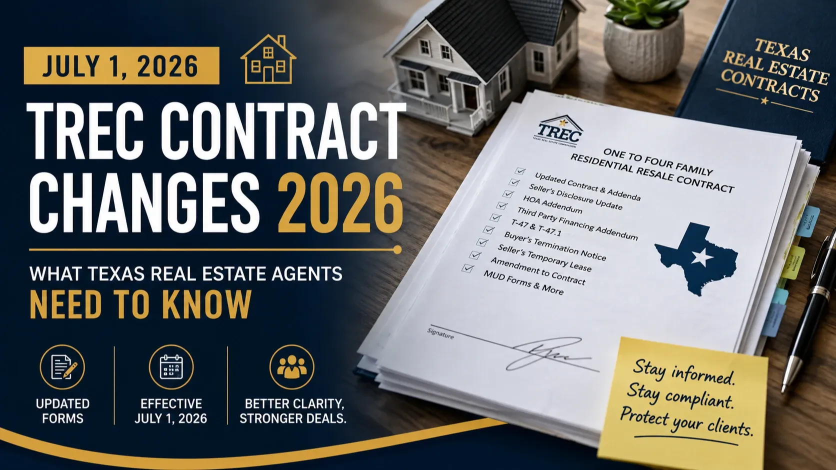 Contracts checklist and contract changes TREC