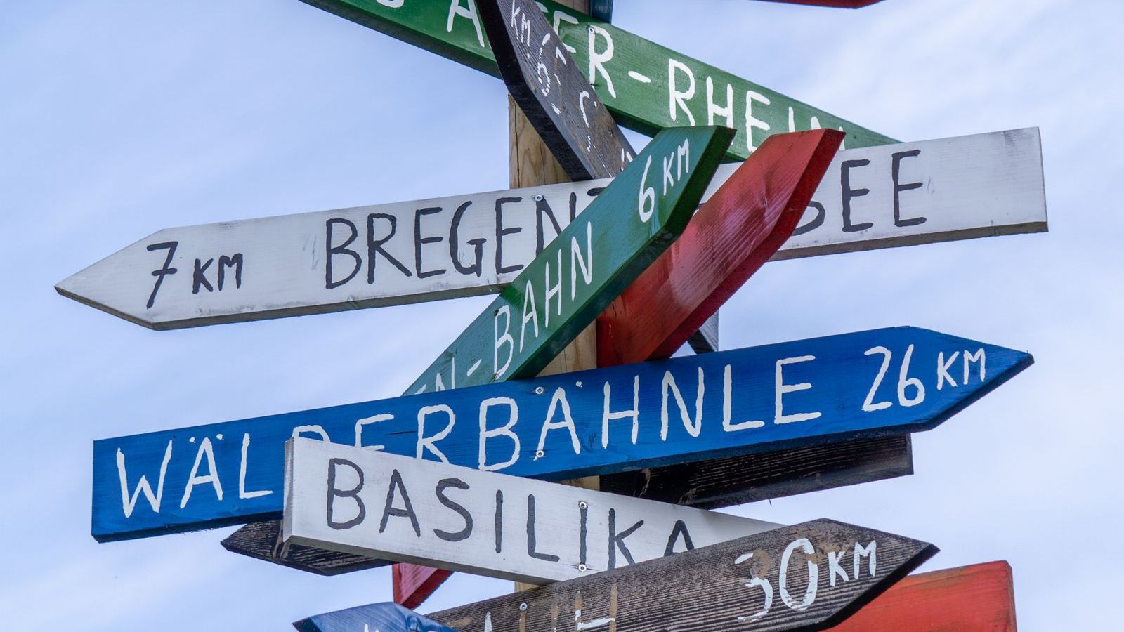 Colorful signpost pointing many directions, like choosing among IFS training options