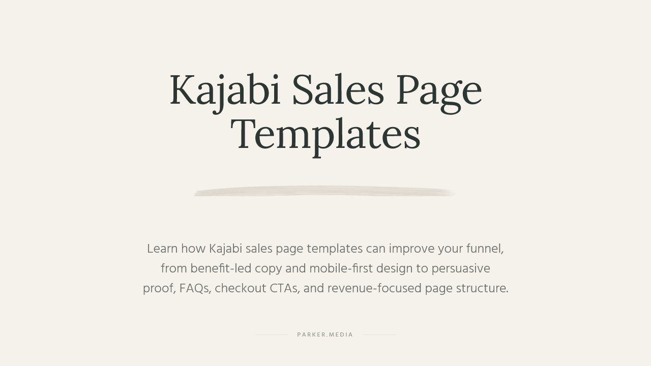 kajabi sales page templates