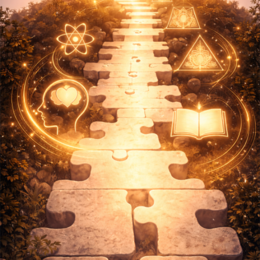 Imagen de un camino rompecapezas de conocimiento