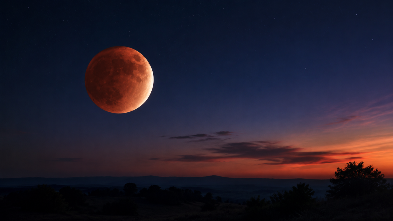 Eclipsă parțială de Lună din 28 august 2026 înainte de răsărit