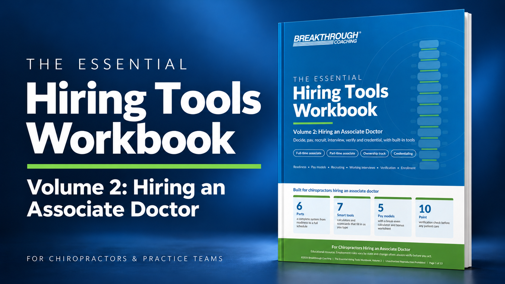 The Essential Hiring Tools Workbook – Volume 2 Hiring an Associate Doctor cover