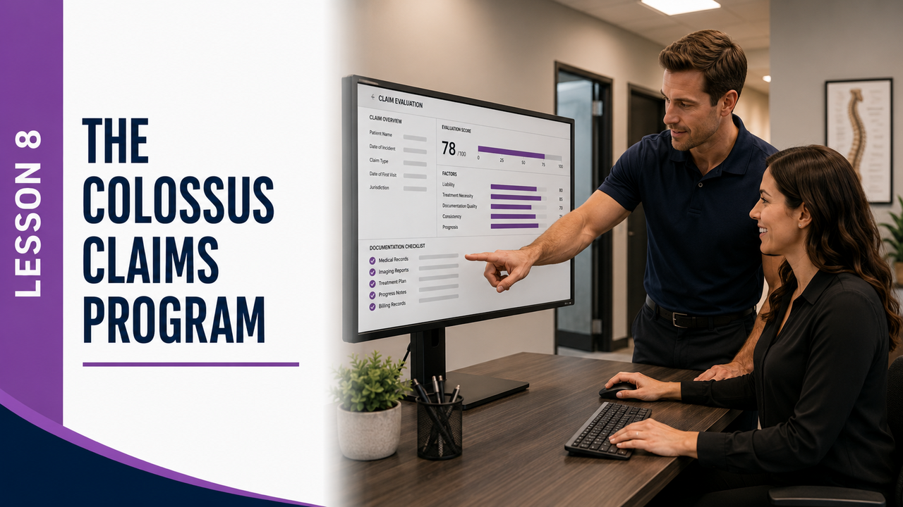 Lesson 8: Colossus Personal Injury Claims Program