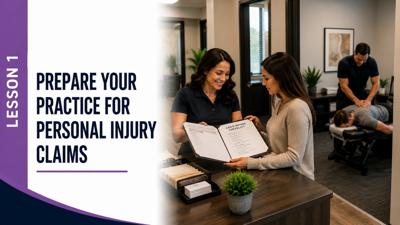 Lesson 1: Prepare Your Practice for Personal Injury Claims