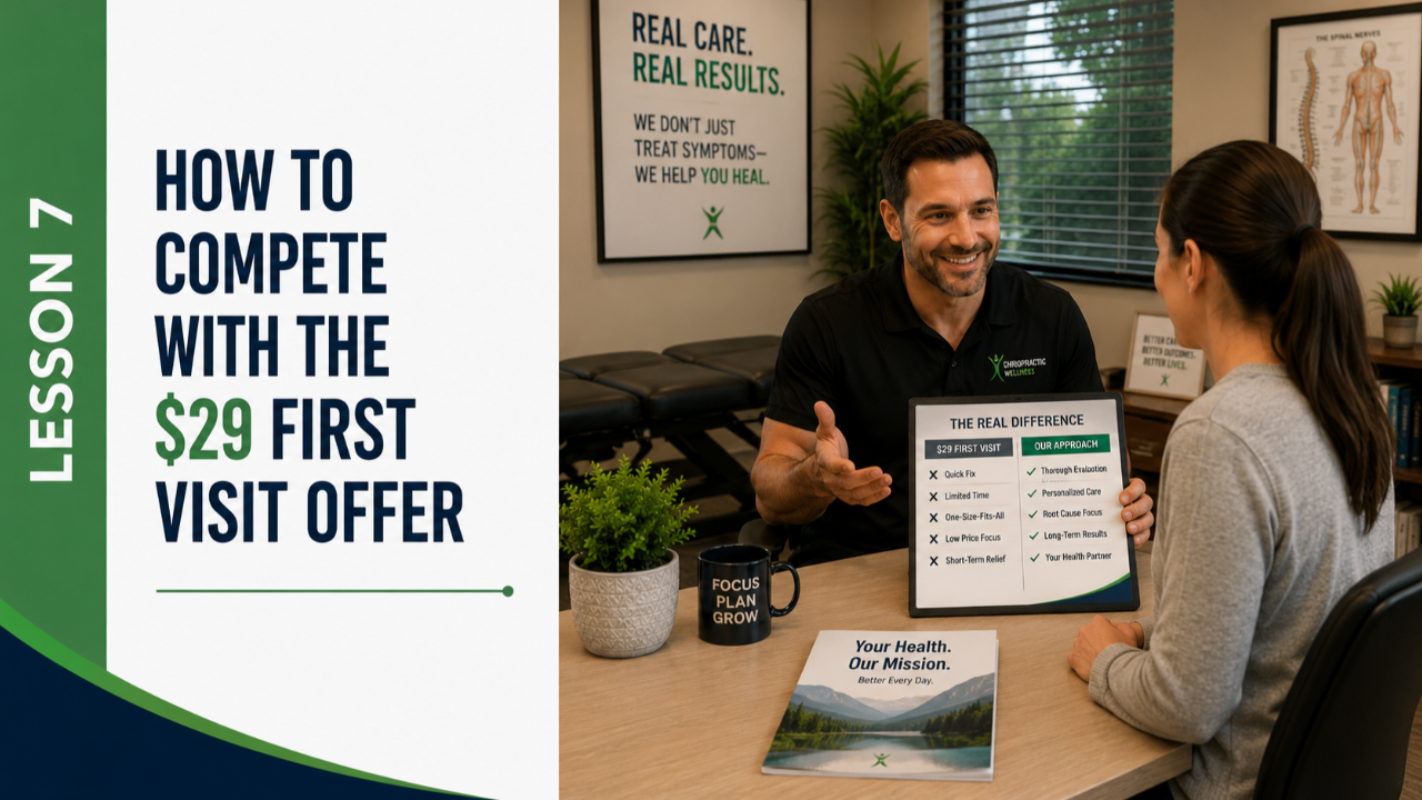 Lesson 7: How to Compete with the $29 First Visit Offer
