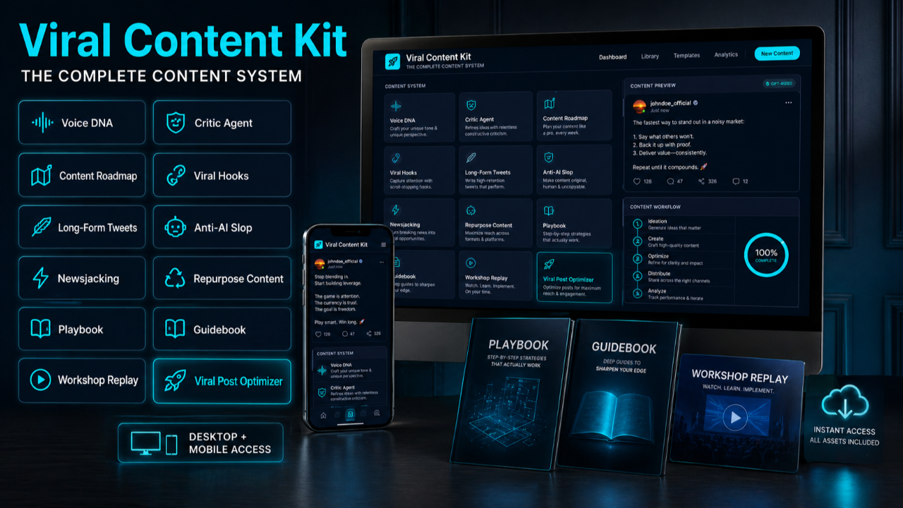Viral Content Kit · 8 modules, 16 skills, one install