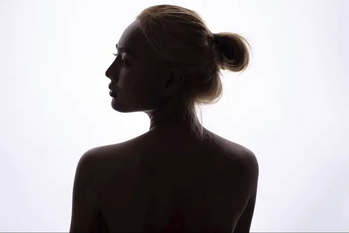 Before and after: a silhouette turned into a double exposure with a forest