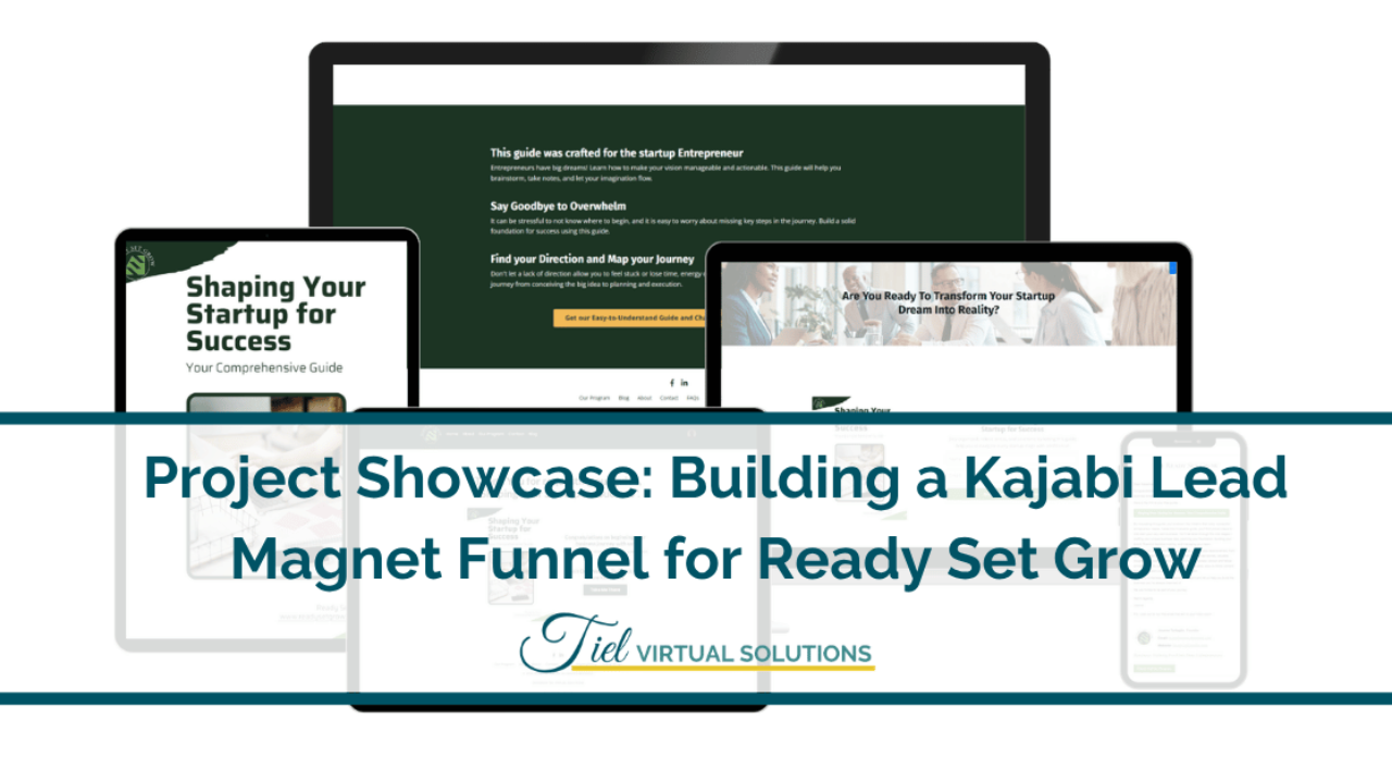 Project Showcase: Building a Kajabi Lead Magnet Funnel for Ready Set Grow
