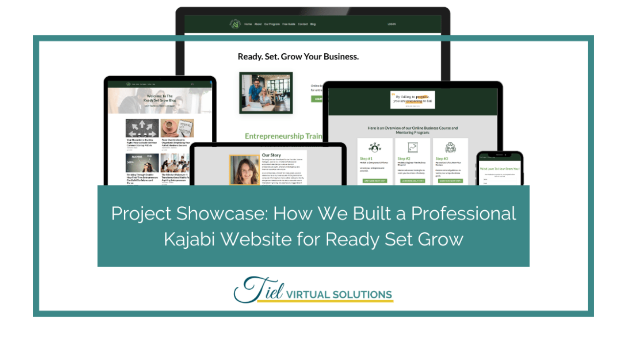 Project Showcase: How We Built a Professional Kajabi Website for Ready Set Grow