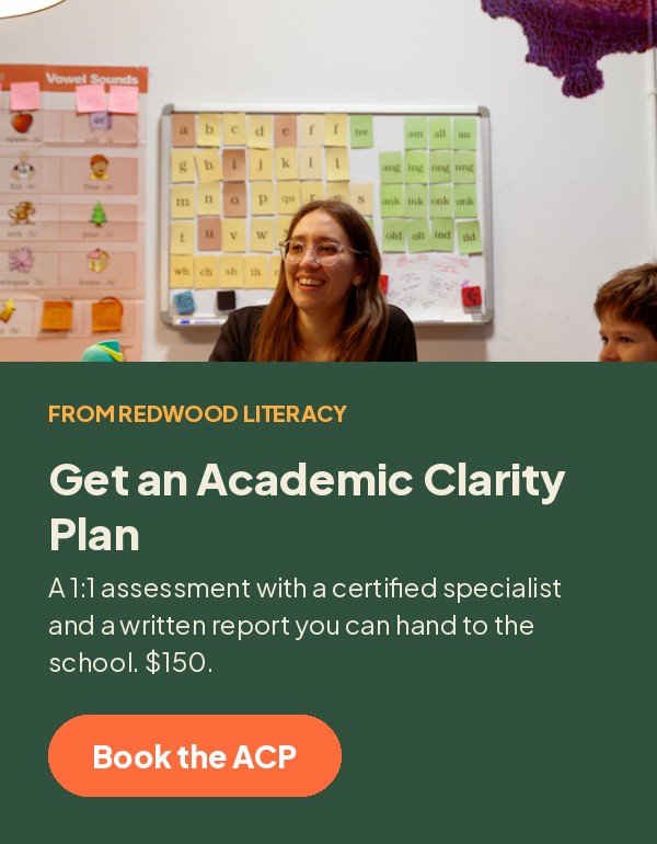 Book a $150 Academic Clarity Plan with Redwood Literacy