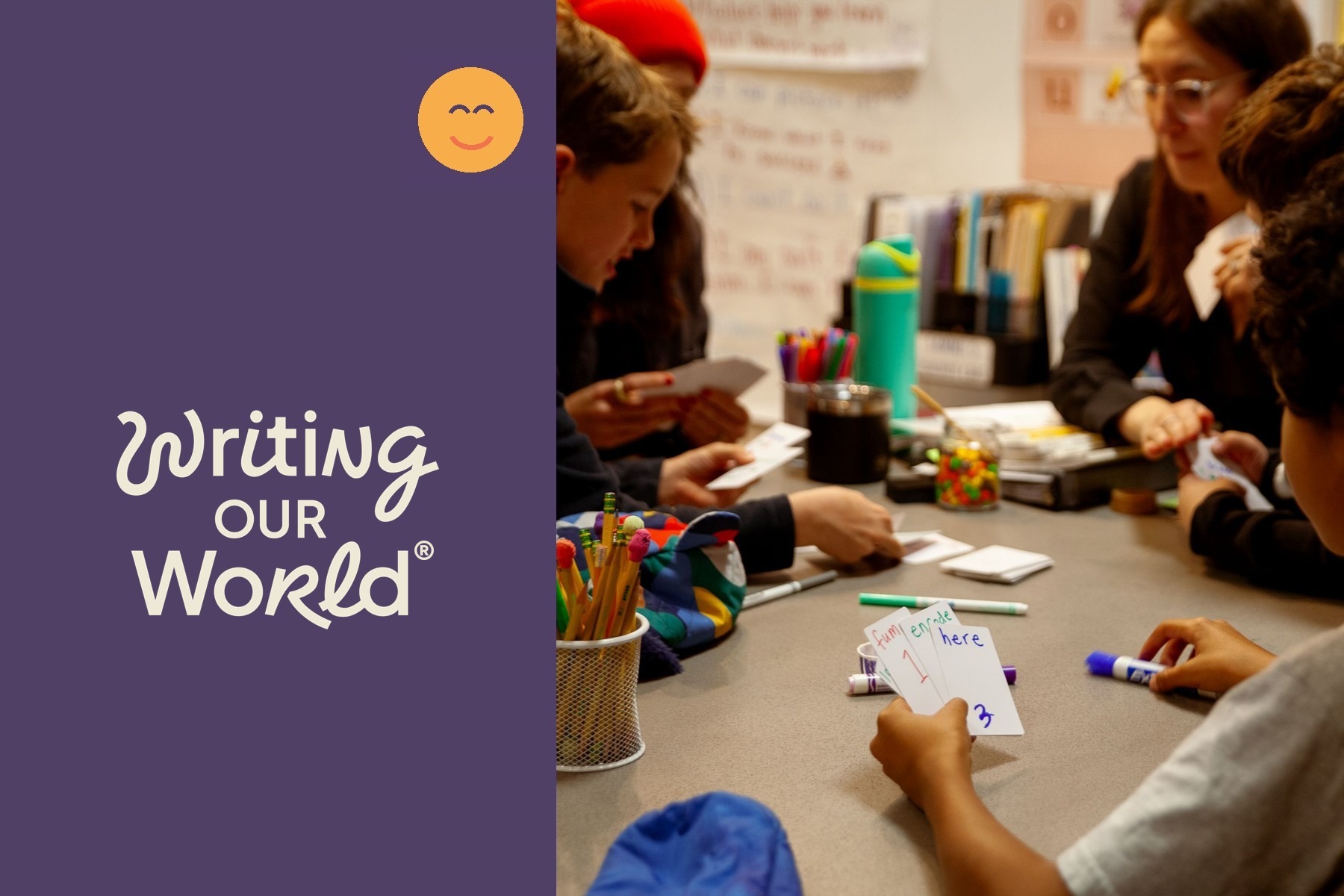 Students working with Redwood Literacy teachers during four weeks of Writing Our World®