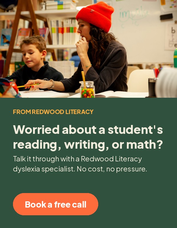 Book a free consultation call with Redwood Literacy