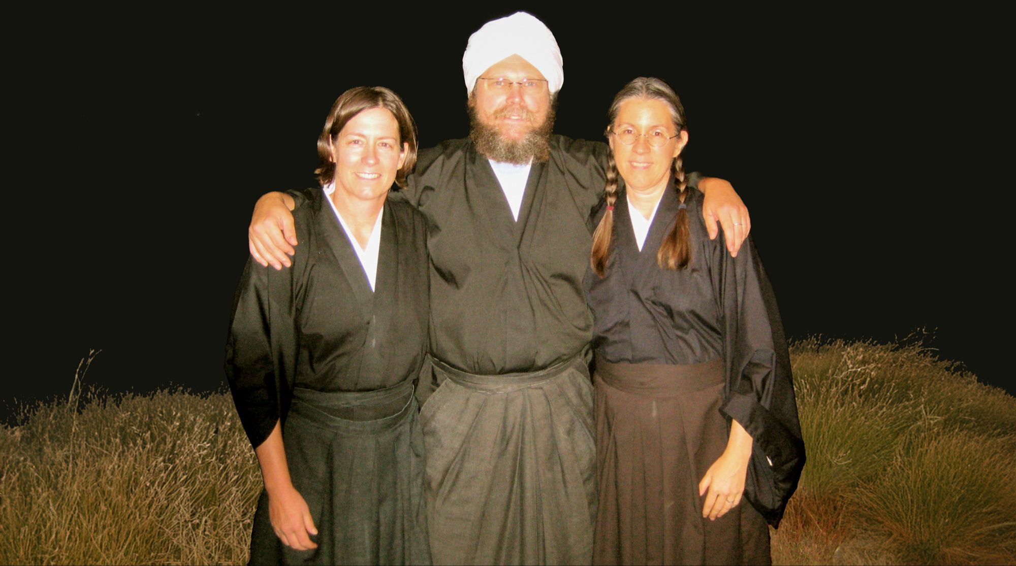 Alysa Selby, Har-Prakash, and Lisa Hubler, Sasaki Roshi Sesshin, Mt Baldy, CA, Sept 2007
