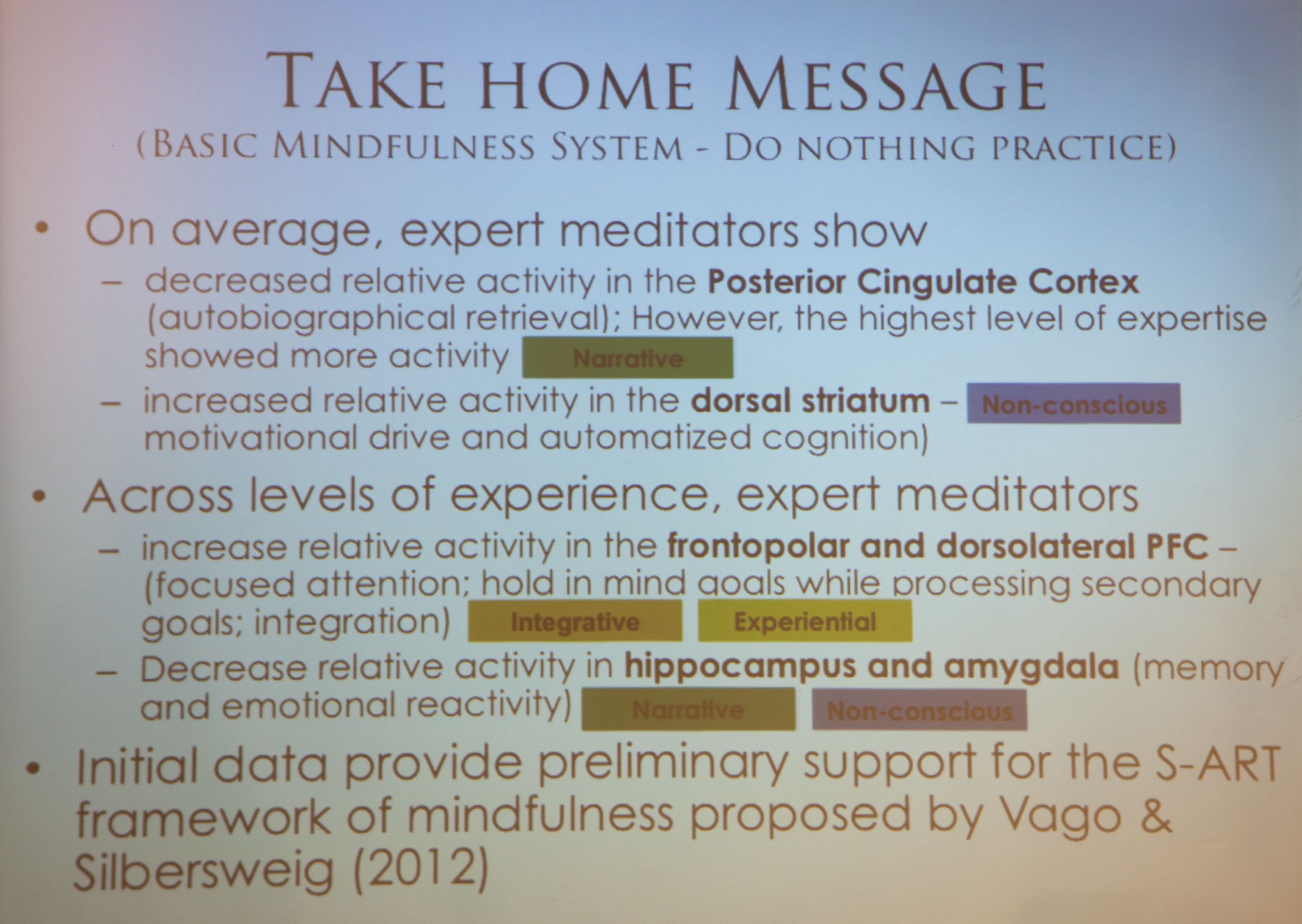 Take Home Message, Buddhist Geeks, Harvard