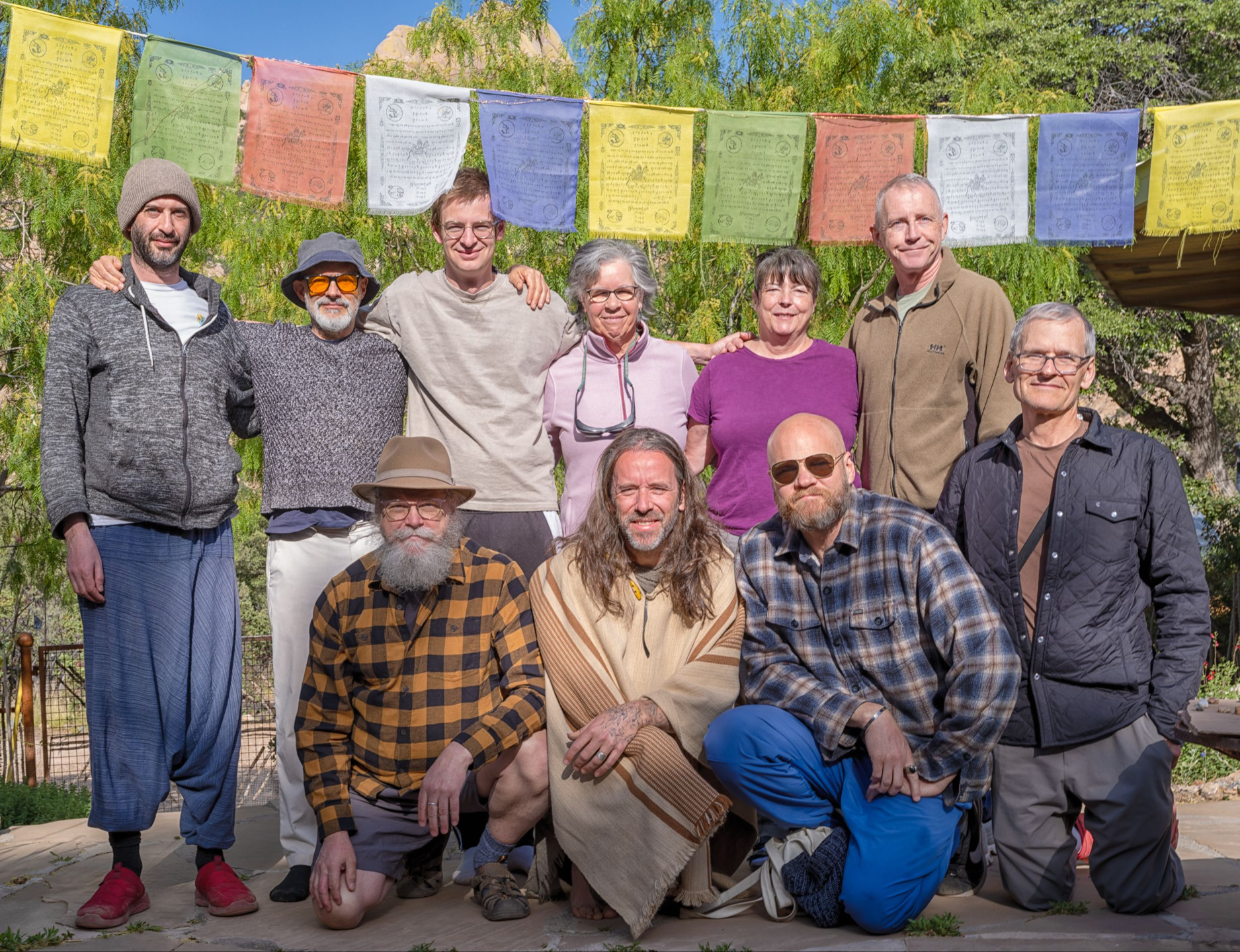 Some of the 2026 Retreatants with Har-Prakash, Dharma Treasure, Arizona.