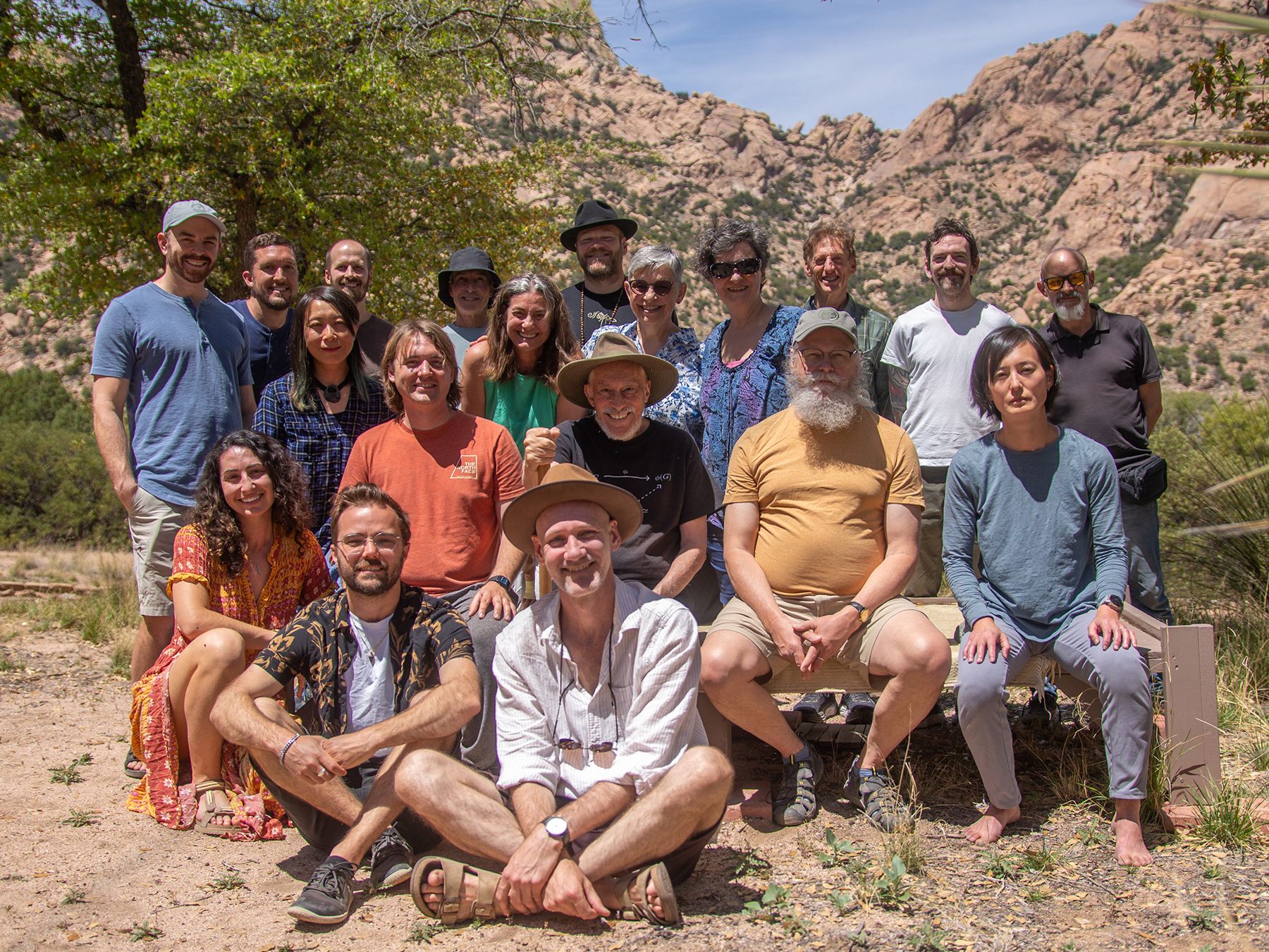 2024 Retreatants with Har-Prakash and Shinzen, Dharma Treasure, Arizona.