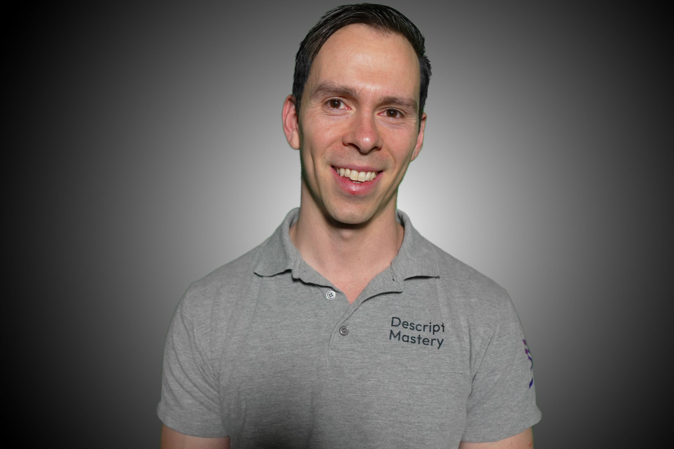 Descript Mastery founder smiling