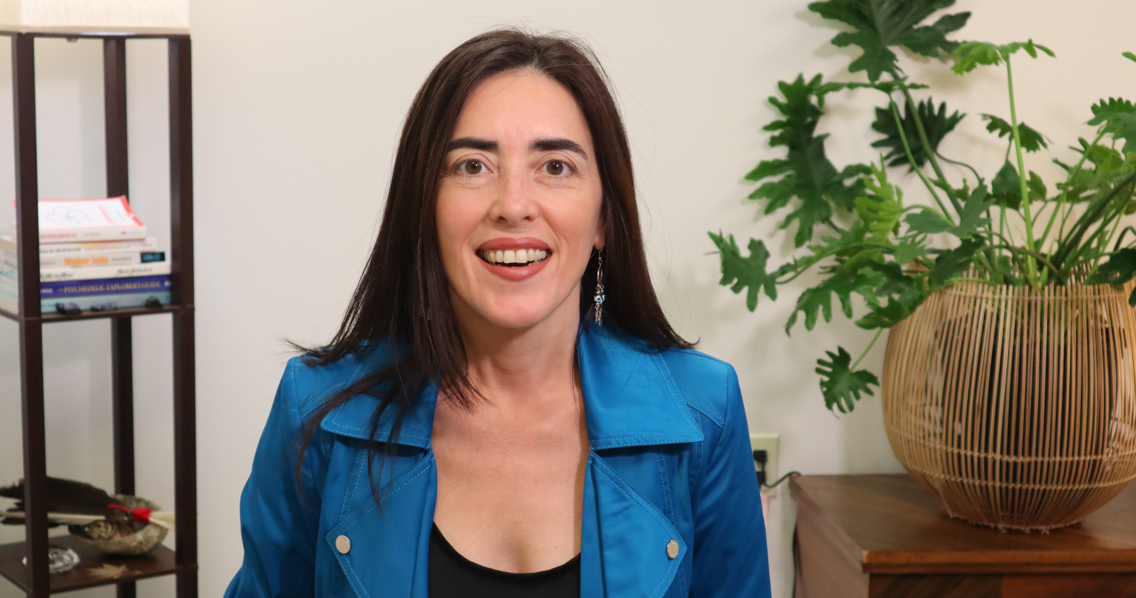 Dayana Pereira in her blue jacket