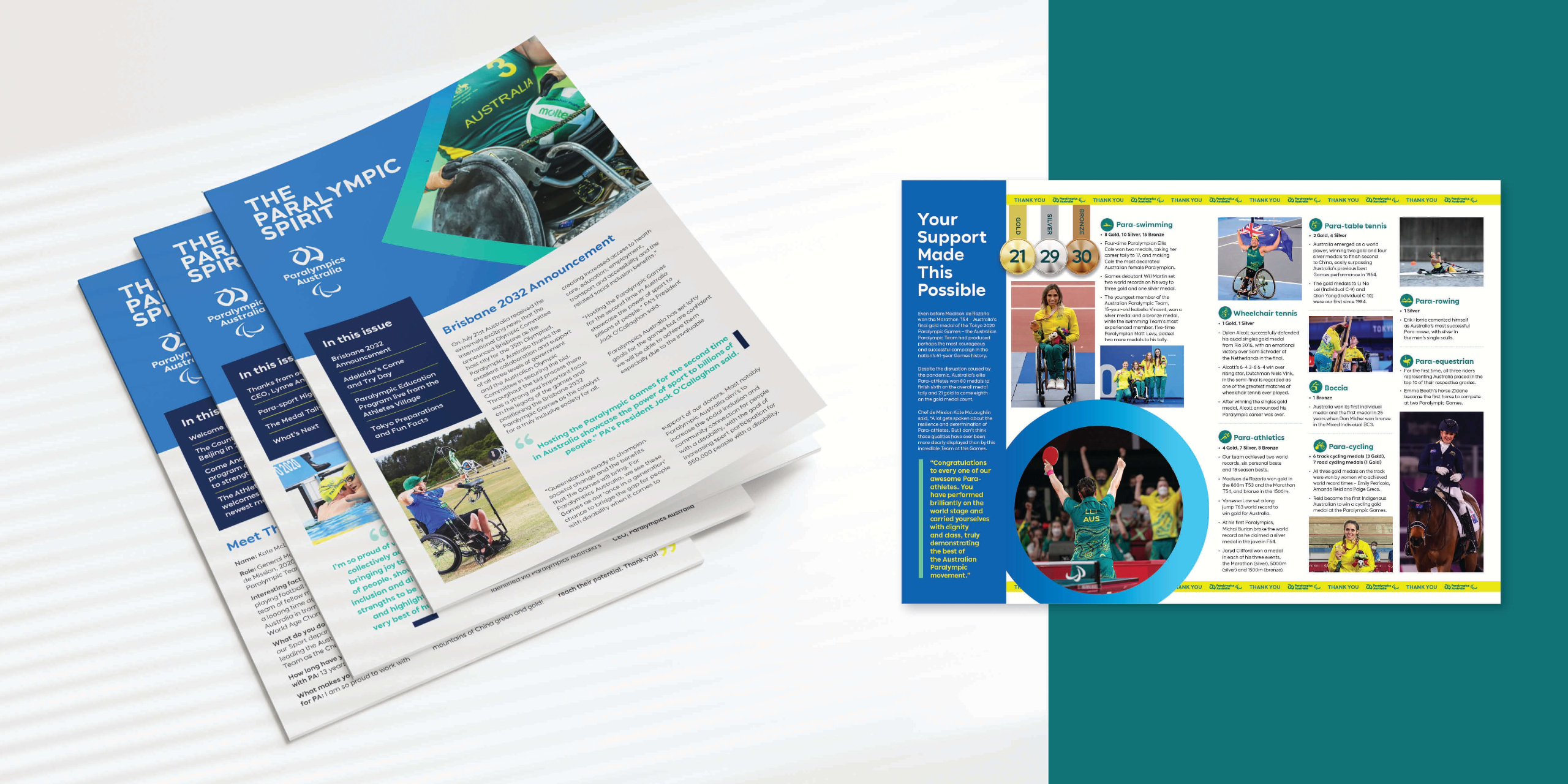 Australian Paralympic Committee Newsletter Design
