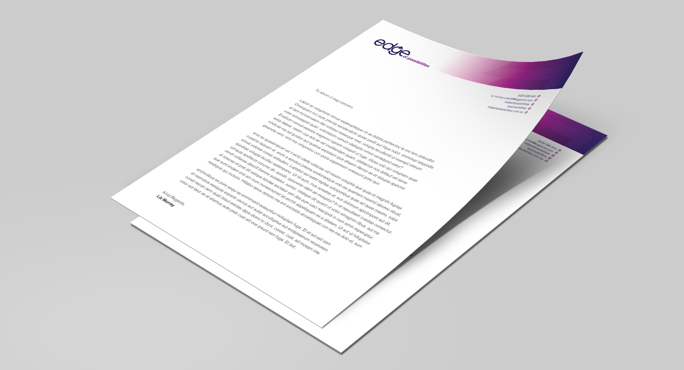 Letterhead Design for Business Coach