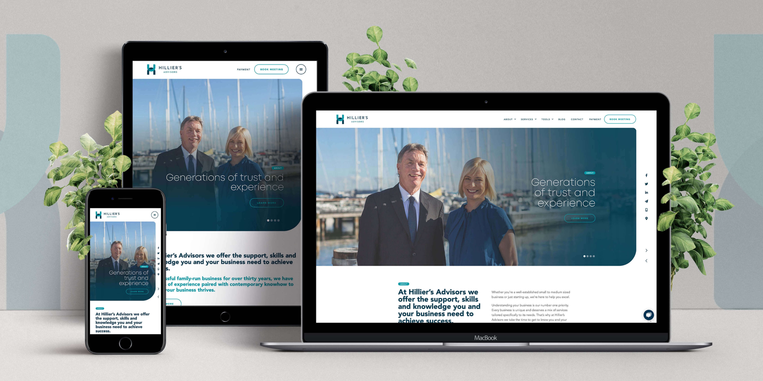 Hilliers Accountants Website Design and Development