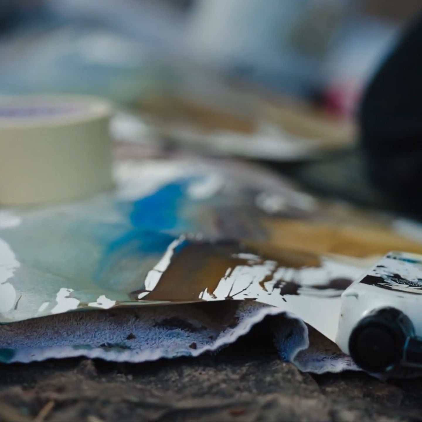 Student landscape painting shared in Sam Boughton's Plein Air Abstracts community