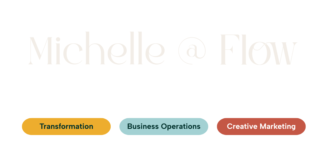 Michelle at Flow - Business Transformation Ops Management Founder of Flow Business Support