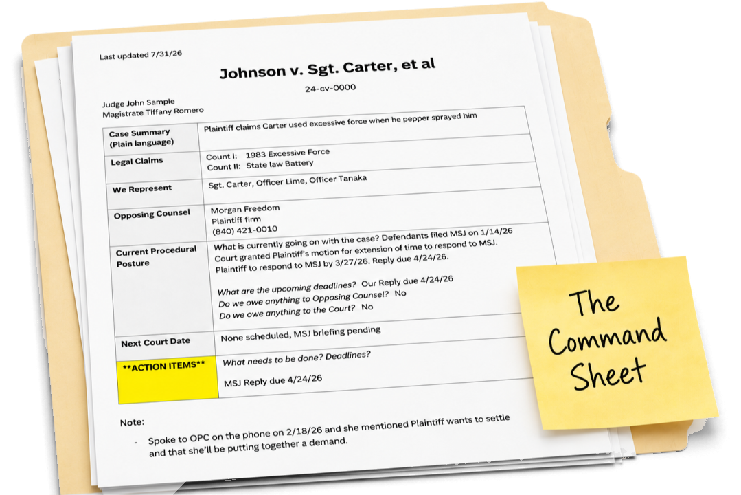 The Command Sheet
